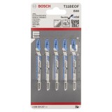 Bosch - Kırılmaya Karşı Dayanıklı Seri Metal İçin T 118 EOF Dekupaj Testeresi Bıçağı - 5'Li Paket