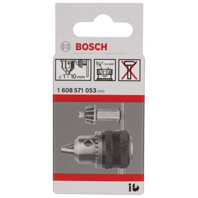 Bosch - 1-10 mm - 3/8''-24 Anahtarlı Mandren