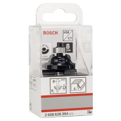 Bosch - Standard Seri Ahşap İçin Çift Oluklu Sert Metal Kenar Biçimlendirme Frezesi 8*8*54 mm