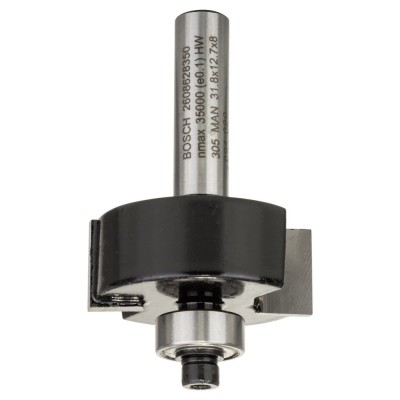 Bosch - Standard Seri Ahşap İçin Çift Oluklu, Sert Metal Bilya Yataklı Lamba Açma Frezesi 8*31,8*54 mm