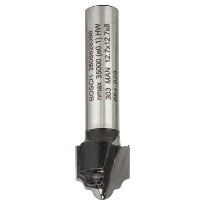 Bosch - Standard Seri Ahşap İçin Çift Oluklu Sert Metal Kenar Biçimlendirme Frezesi 8*12,7*46mm