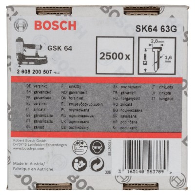 Bosch - GSK 64 Çivisi 63 mm 2500li Galvanizli