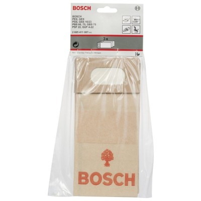 Bosch - Kağıt Toz Torbası (Tek Kullanımlık) 3lü