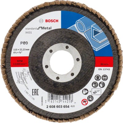 Bosch - 115 mm 80 Kum Standard Seri AlOX Flap Disk