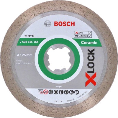 Bosch - X-LOCK - Best Serisi Seramik İçin, Elmas Kesme Diski 125 mm