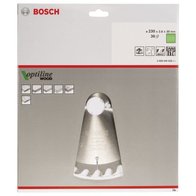 Bosch - Optiline Serisi Ahşap için Daire Testere Bıçağı 230*30 mm 36 Diş