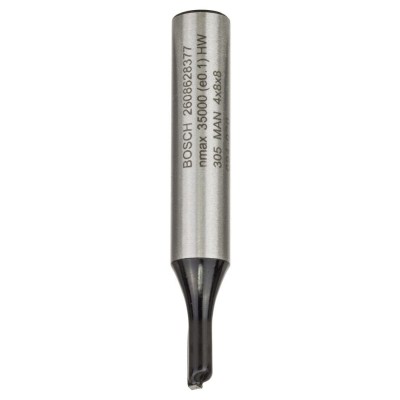 Bosch - Standard Seri Ahşap İçin Tek Oluklu, Sert Metal Düz Freze Ucu 8*4*51 mm