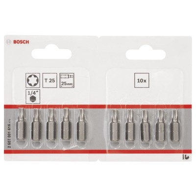 Bosch - Extra Hard Serisi Vidalama Ucu T25*25 mm 10'lu