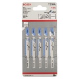 Bosch - Ekonomik Seri Metal İçin T 218 A Dekupaj Testeresi Bıçağı - 5'Li Paket