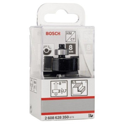 Bosch - Standard Seri Ahşap İçin Çift Oluklu, Sert Metal Bilya Yataklı Lamba Açma Frezesi 8*31,8*54 mm