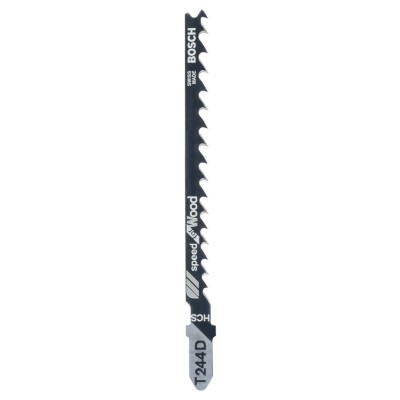 Bosch - Hızlı Kesim Serisi Ahşap İçin T 244 D Dekupaj Testeresi Bıçağı - 25'Li Paket
