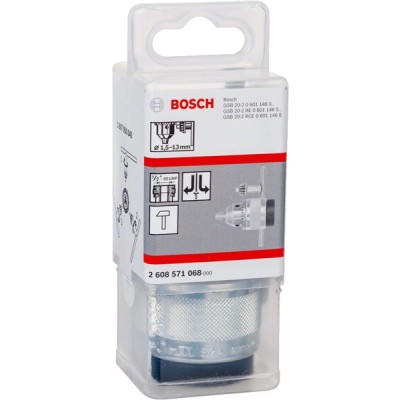 Bosch - 1/2''-20 - 1,5-13 mm Anahtarlı Mandren