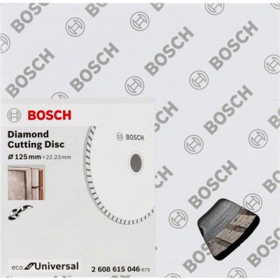 Bosch - Ekonomik Seri 9+1 Genel Yapı Malzemeleri İçin Elmas Kesme Diski 125 mm Turbo