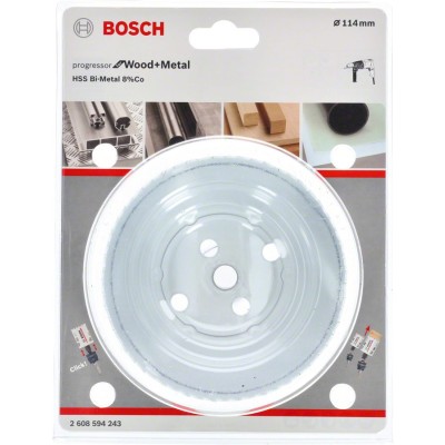Bosch - Yeni Progressor Serisi Ahşap ve Metal için Delik Açma Testeresi (Panç) 114 mm