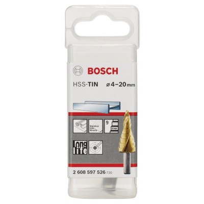 Bosch - HSS-TiN 9 Kademeli Matkap Ucu 4-20 mm