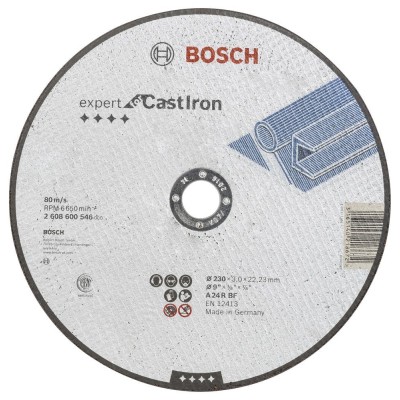Bosch - 230*3,0 mm Expert Serisi Dökme Demir İçin Düz Kesme Diski (Taş)