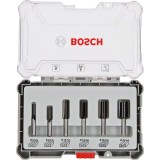 Bosch - Profesyonel 6 Parça Düz Freze Ucu Seti 8 mm Şaftlı