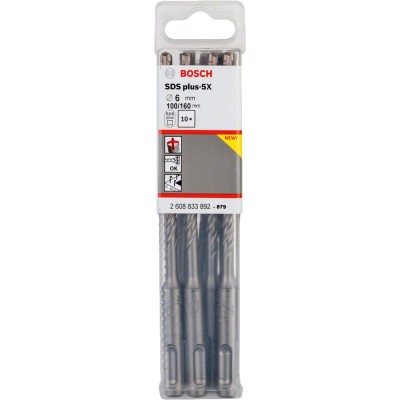 Bosch - SDS-Plus-5X Serisi Kırıcı Delici Matkap Ucu 6*160 mm 10'lu