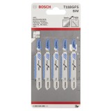 Bosch - Ekonomik Seri Inox (Paslanmaz Çelik) İçin T 118 GFS Dekupaj Testeresi Bıçağı - 5'Li Paket