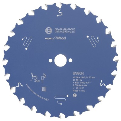 Bosch - Expert Serisi Ahşap için Daire Testere Bıçağı 190*20 mm 24 Diş