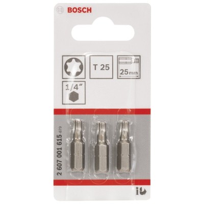Bosch - Extra Hard Serisi Vidalama Ucu T25*25 mm 3'lü