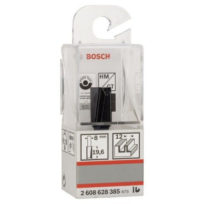 Bosch - Standard Seri Ahşap İçin Çift Oluklu, Sert Metal Düz Freze Ucu 8*12*51mm