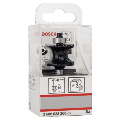 Bosch - Standard Seri Ahşap İçin Sert Metal Bilya Yataklı Yarım Çubuk Freze 8*19*63 mm