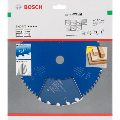 Bosch - Expert Serisi Ahşap için Daire Testere Bıçağı 190*20 mm 24 Diş