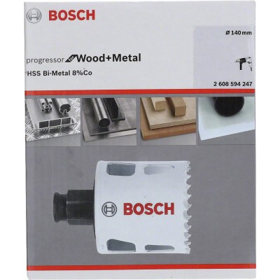 Bosch - Yeni Progressor Serisi Ahşap ve Metal için Delik Açma Testeresi (Panç) 140 mm