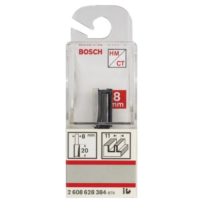 Bosch - Standard Seri Ahşap İçin Çift Oluklu, Sert Metal Düz Freze Ucu 8*11*51mm