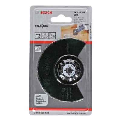 Bosch - Starlock - ACZ 100 BB - BIM Ahşap ve Metal İçin Segman Testere Bıçağı, Bombeli 1'li