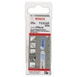 Bosch - Hızlı Kesim Serisi Metal İçin T 121 GF Dekupaj Testeresi Bıçağı - 25'Li Paket
