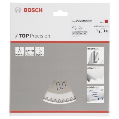 Bosch - Best Serisi Hassas Kesim Çoklu Malzeme için Daire Testere Bıçağı 165*20 mm 56 Diş