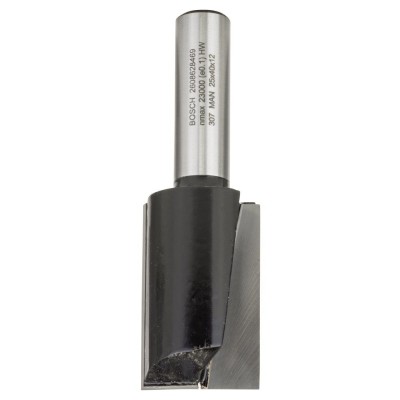 Bosch - Standard Seri Ahşap İçin Çift Oluklu, Sert Metal Ekstra Uzun Düz Freze Ucu 12*25*81mm