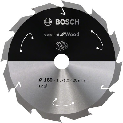 Bosch - Standard for Serisi Ahşap için Akülü Daire Testere Bıçağı 160*20 mm 12 Diş