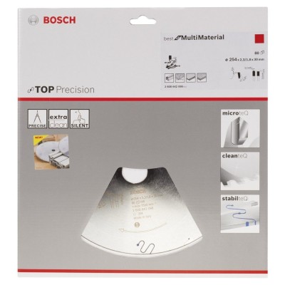 Bosch - Best Serisi Hassas Kesim Çoklu Malzeme için Daire Testere Bıçağı 254*30 mm 80 Diş