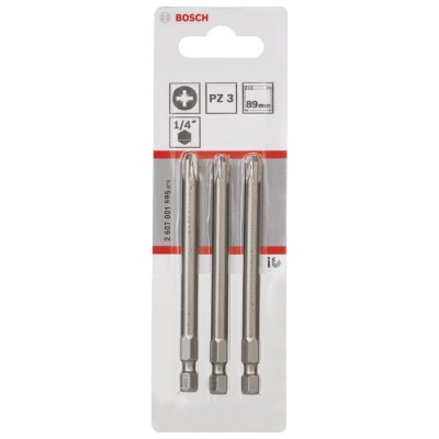 Bosch - Extra Hard Serisi Vidalama Ucu PZ 3*89 mm 3'lü