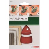Bosch - Multi Zımpara Kağıdı 10'lu, 102 x 62/93 mm 180 Kum 11 Delik