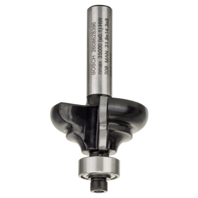 Bosch - Standard Seri Ahşap İçin Çift Oluklu Sert Metal Kenar Biçimlendirme Frezesi 8*9,5*57 mm