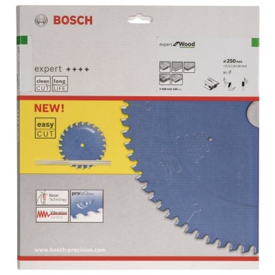 Bosch - Expert Serisi Ahşap için Daire Testere Bıçağı 250*30 mm 80 Diş