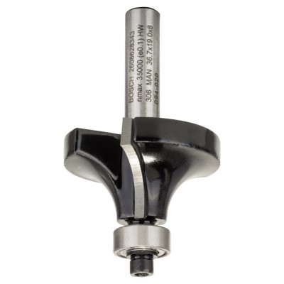 Bosch - Standard Seri Ahşap İçin Çift Oluklu, Sert Metal Bilya Yataklı Yuvarlama Frezesi 8*12*60 mm