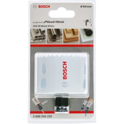 Bosch - Yeni Progressor Serisi Ahşap ve Metal için Delik Açma Testeresi (Panç) 64 mm