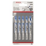 Bosch - Kırılmaya Karşı Dayanıklı Seri Metal İçin T 118 BF Dekupaj Testeresi Bıçağı - 5'Li Paket