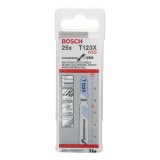 Bosch - Kademeli Artan Dişli Seri Metal İçin T 123 XF Dekupaj Testeresi Bıçağı - 25'Li Paket