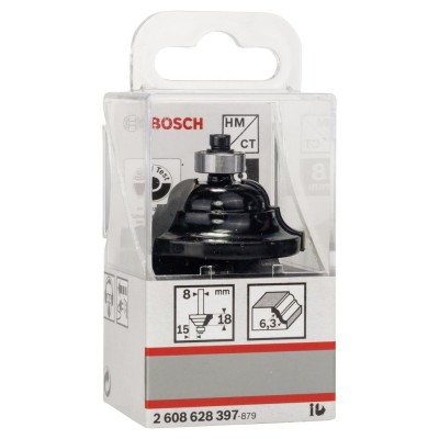 Bosch - Standard Seri Ahşap İçin Çift Oluklu Sert Metal Kenar Biçimlendirme Frezesi 8*15*60 mm