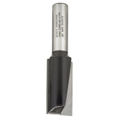 Bosch - Standard Seri Ahşap İçin Çift Oluklu, Sert Metal Ekstra Uzun Düz Freze Ucu 12*20*81mm