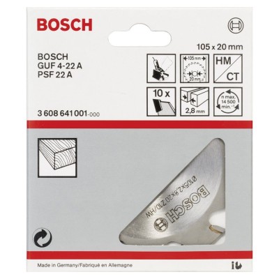Bosch - GUF 4-22 A İçin Kesici Bıçak 20*2,8 mm 10 Diş