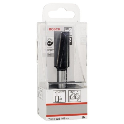 Bosch - Standard Seri Ahşap İçin Çift Oluklu, Sert Metal Ekstra Uzun Düz Freze Ucu 12*20*81mm