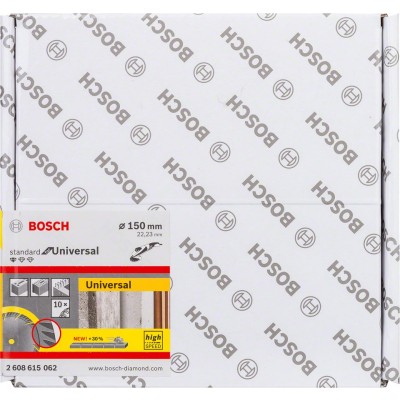 Bosch - Standard Seri Genel Yapı Malzemeleri İçin Elmas Kesme Diski 150 mm 10'lu Paket