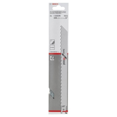 Bosch - Basic Serisi Ahşap için Panter Testere Bıçağı S 1111 K - 2'li